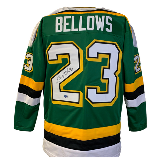 Brian Bellows Signed Custom Green Hockey Jersey