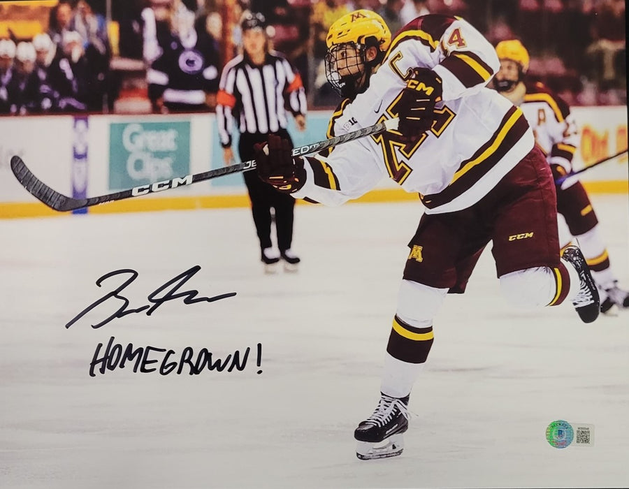 Brock Faber 'Homegrown' Signed 11x14 Photo w/ inscription