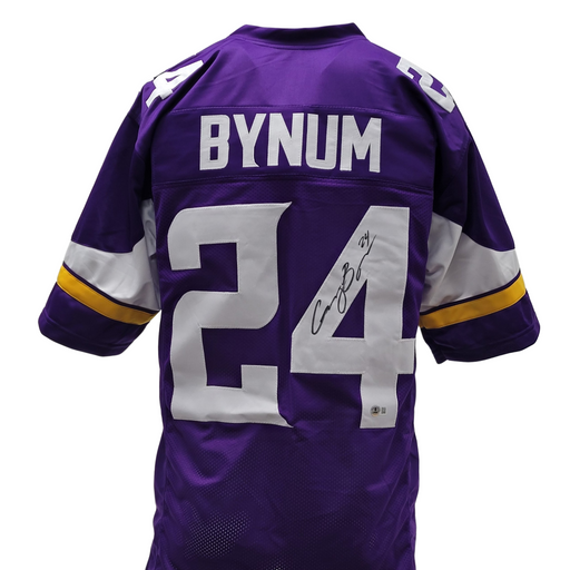 Cam Bynum Signed Custom Purple Football Jersey