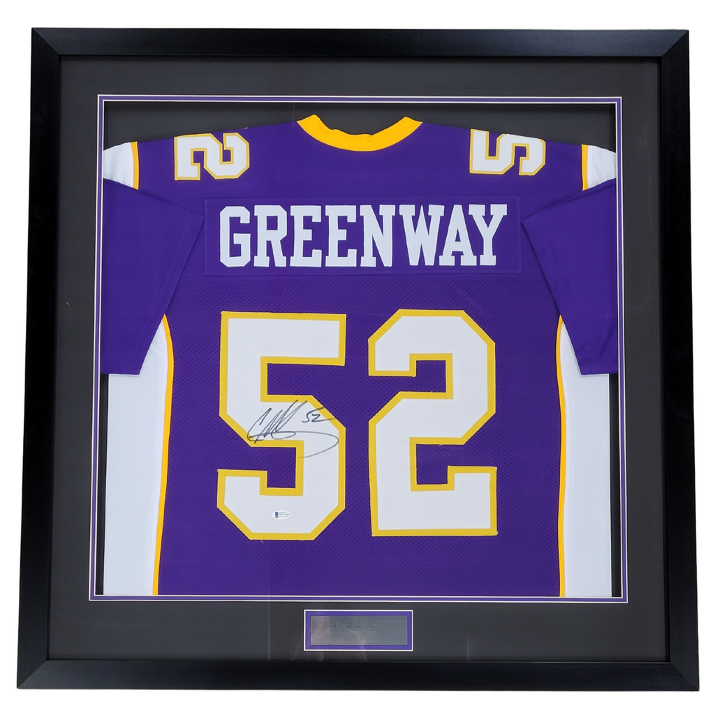 Chad Greenway Signed Minnesota Vikings Jersey (TSE COA) Pro Bowl Linebacker  Iowa