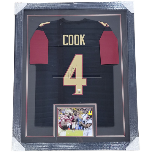 Dalvin Cook Signed & Professionally Framed College Football Jersey