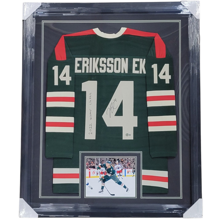 Joel Eriksson Ek Signed & Professionally Framed Custom Winter Classic Hockey Jersey