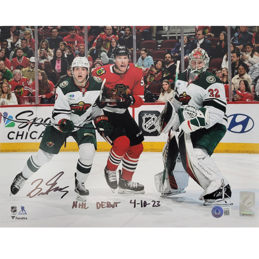 Brock Faber 'NHL Debut' Signed 11x14 Photo #2 w/ inscription
