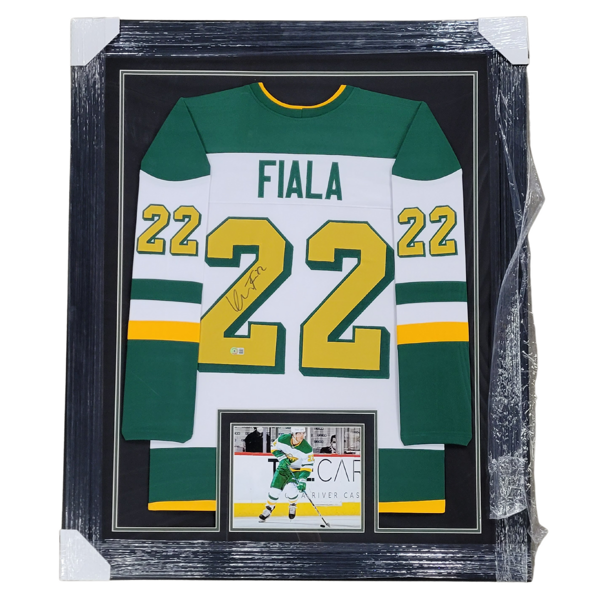Kevin Fiala Signed Custom Green Hockey Jersey