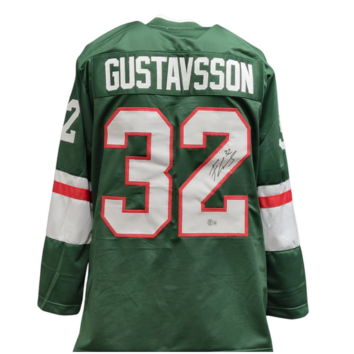 Filip Gustavsson Signed Custom Green Hockey Jersey