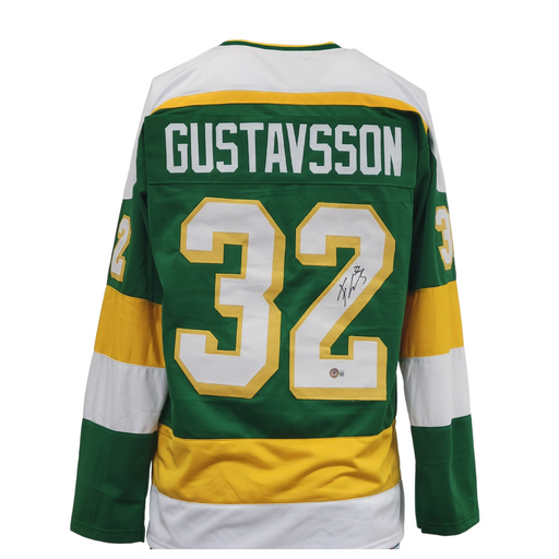 Filip Gustavsson Signed Custom Green Retro Hockey Jersey