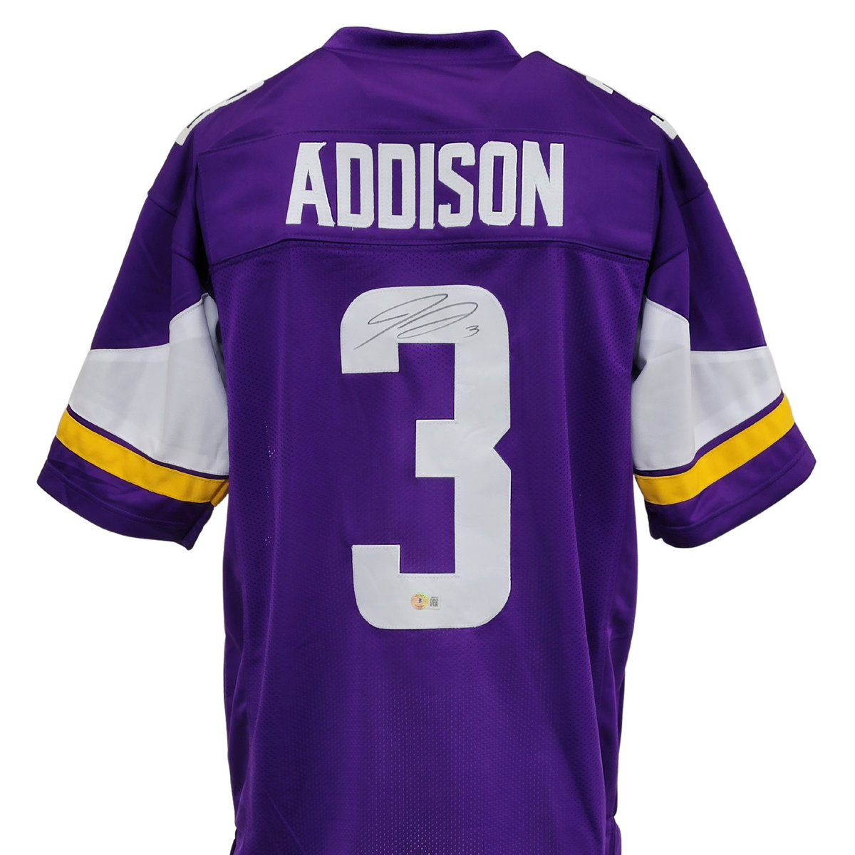 Jordan Addison Signed Custom Purple Football Jersey — Elite Ink