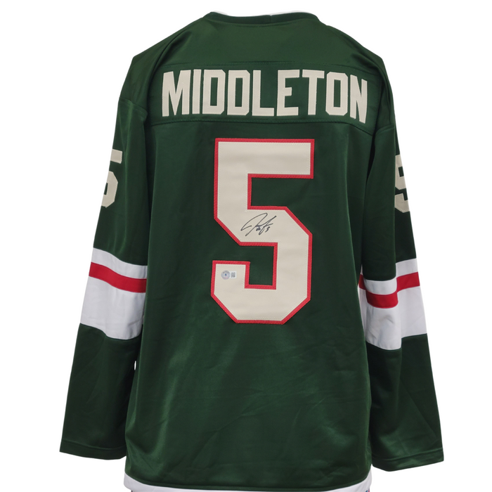 Jake Middleton Signed Custom Green Hockey Jersey