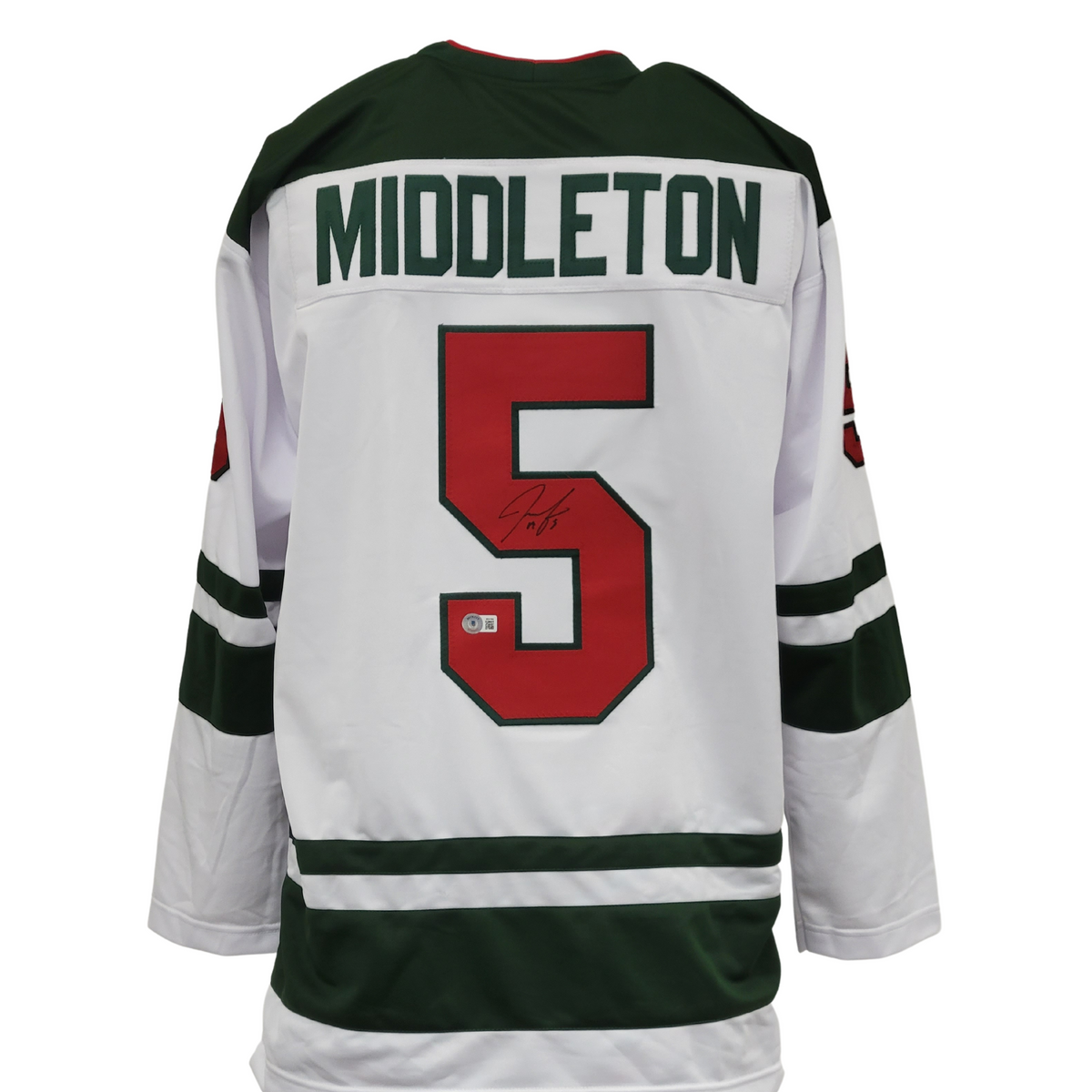 Elite Ink Jake Middleton Signed Custom Green Retro Hockey Jersey