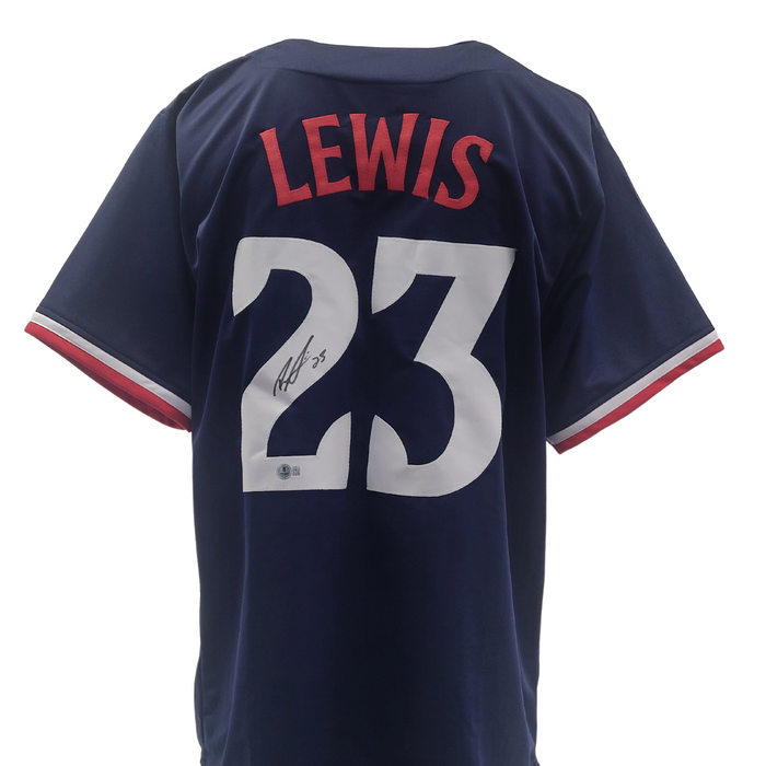 Royce Lewis Signed Custom Navy Blue Baseball Jersey