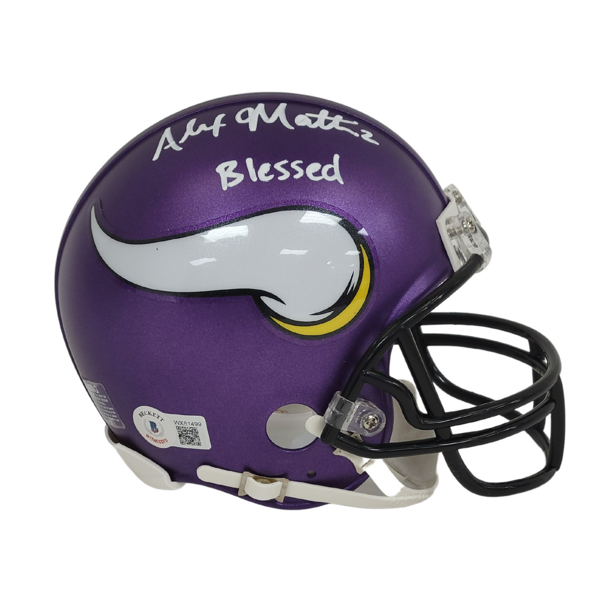 Purple People Eaters Autographed Vikings Chrome Mini Football