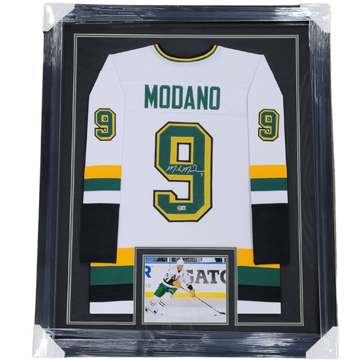 Mike Modano Signed & Professionally Framed Custom White Hockey Jersey