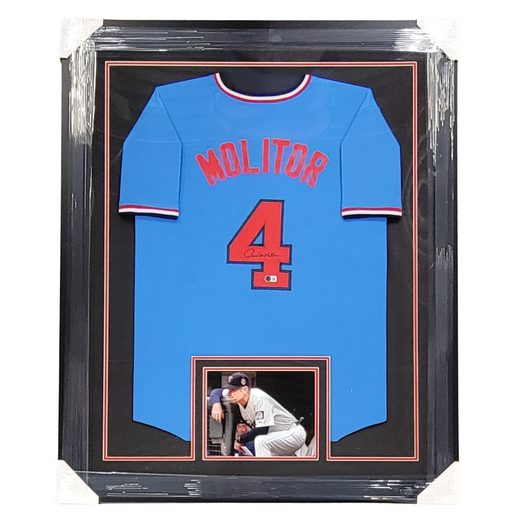 Paul Molitor Signed & Professionally Framed Custom Blue Twins Baseball Jersey