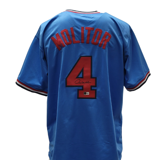Paul Molitor Signed Custom Blue Twins Baseball Jersey