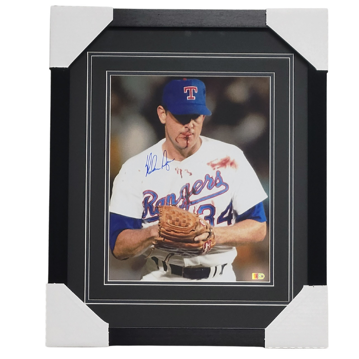 Nolan Ryan 'Bloody Face' Signed & Professionally Framed 11x14 Photo