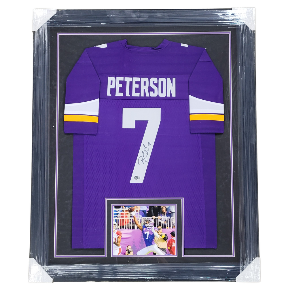 Patrick Peterson Signed & Professionally Framed Custom Purple Football Jersey