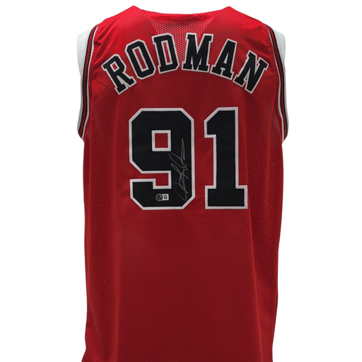Dennis Rodman Signed Custom Red Jersey