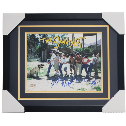 The Sandlot 34x42 Custom Framed Jersey Cast-Signed by (5) with