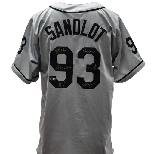 The Sandlot Cast Signed Custom Gray Baseball Jersey