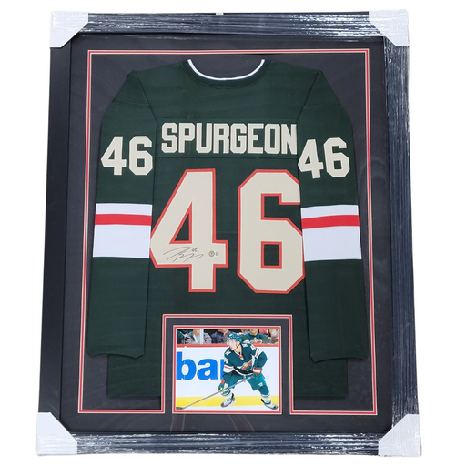 Jared Spurgeon Signed Custom Green Hockey Jersey