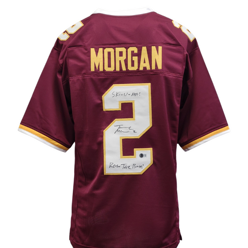 Tanner Morgan Signed Custom Maroon Football Jersey w/ Inscriptions