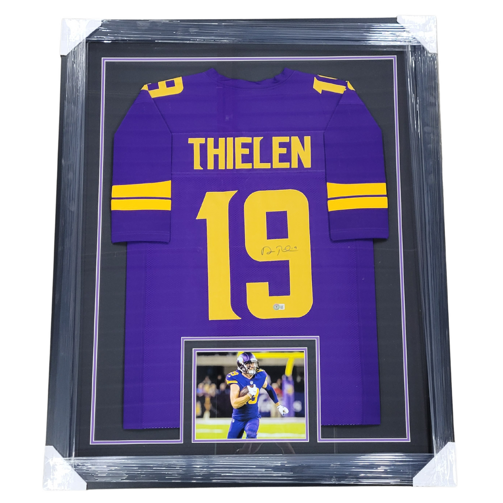 Adam Thielen Signed & Professionally Framed Custom Color Rush Football Jersey