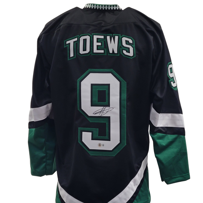 Jonathan Toews Signed Custom Black College Hockey Jersey