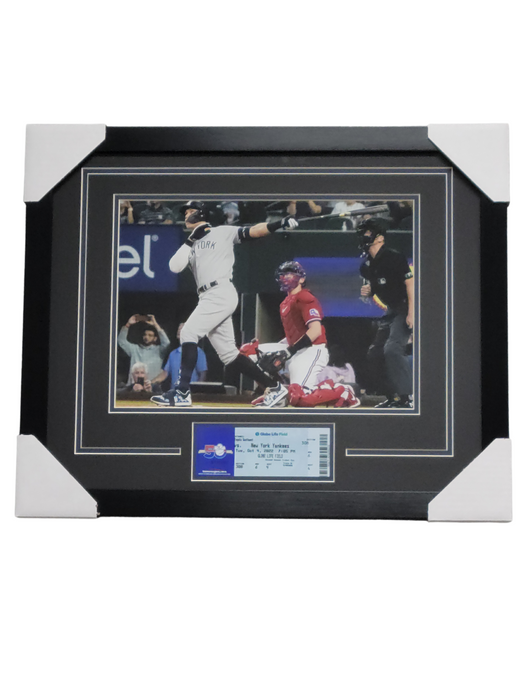 Aaron Judge 62nd Home Run Professionally Framed 11x14 Photo w/ Replica Ticket Display