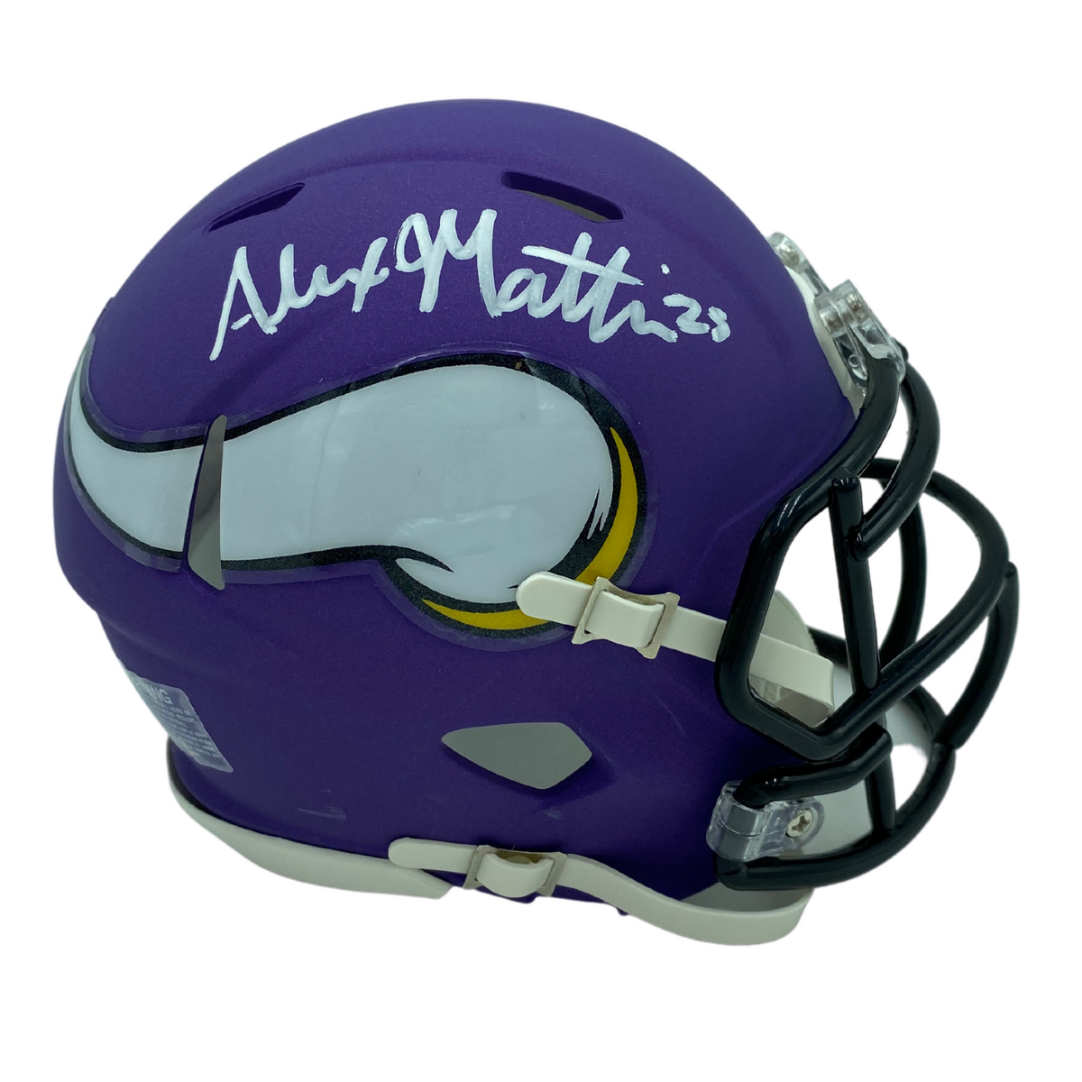 Alexander Mattison Signed Minnesota Vikings Black Logo Football