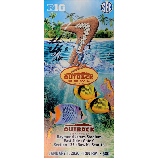 Antoine Winfield Jr Signed Authentic Outback Bowl Ticket