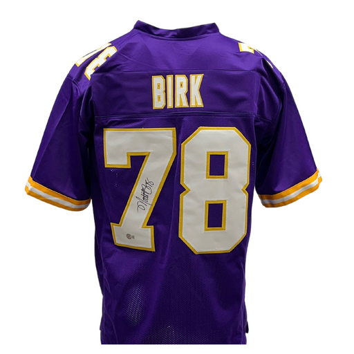 Matt Birk Signed Custom Purple Football Jersey