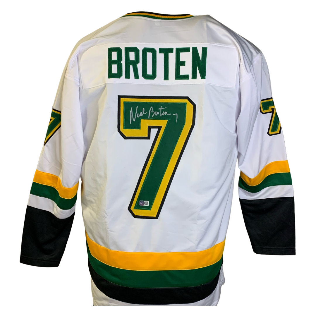 Neal Broten Signed & Professionally Framed Custom White Hockey Jersey