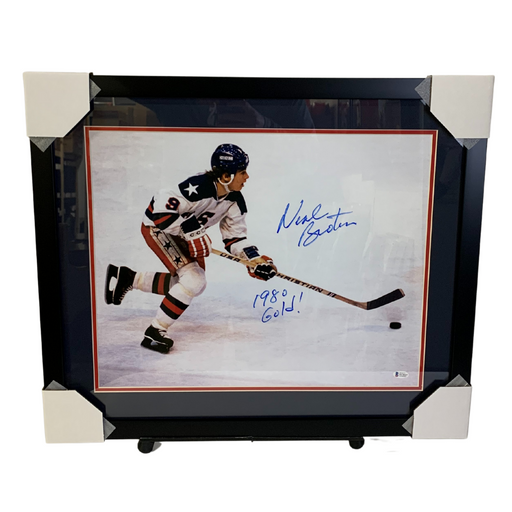 Neal Broten USA Signed & Professionally Framed 16x20 Photo w/ '1980 Gold!'