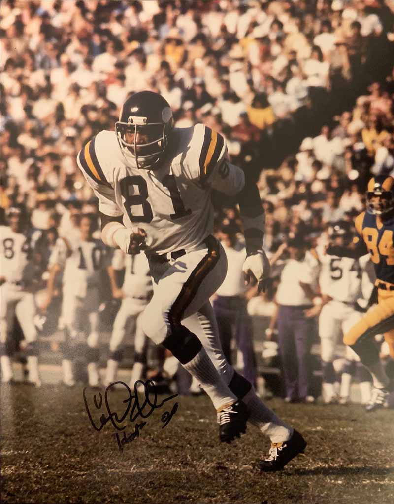 Carl Eller Autographed Photograph - 8x10 HOF 04