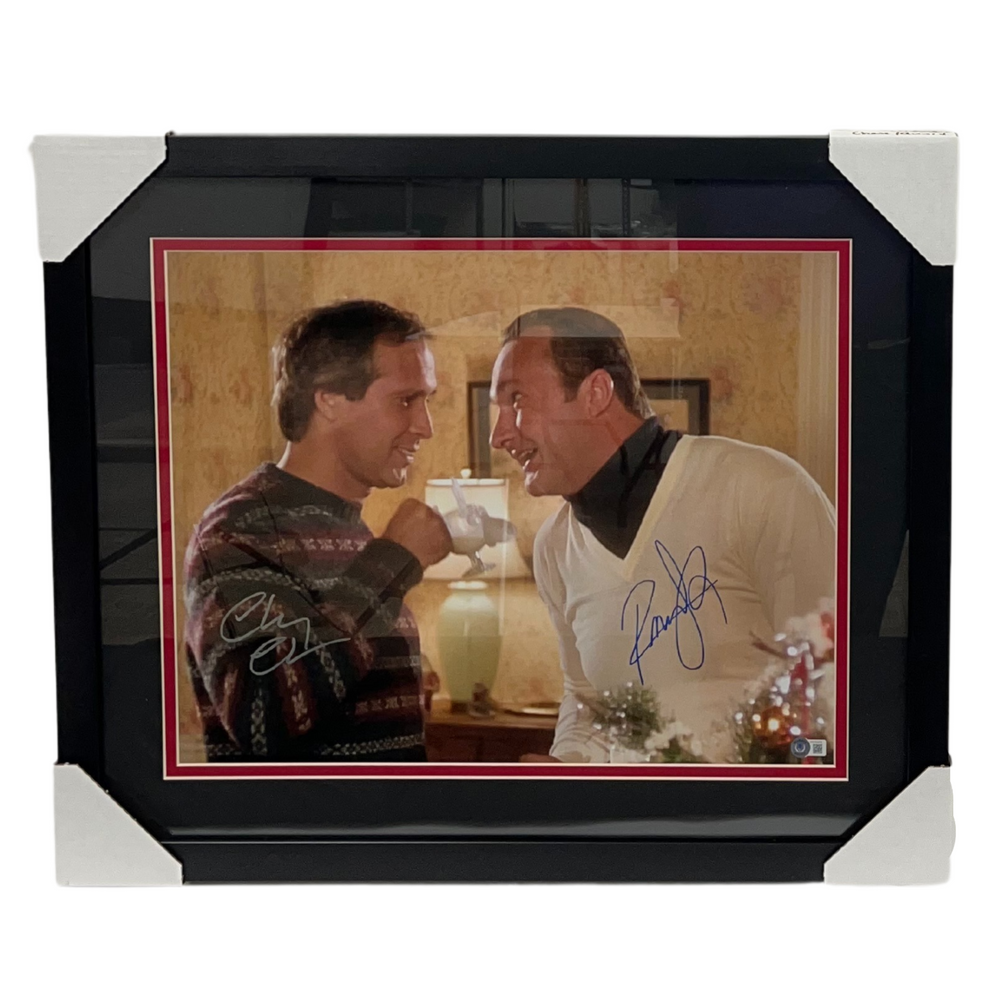 Randy Quaid & Chevy Chase Signed & Professionally Framed 16x20 Photo