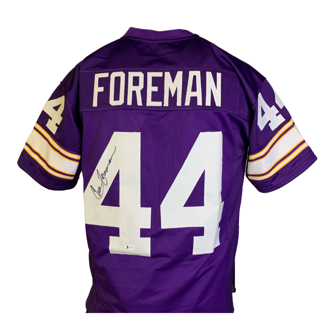 Chuck Foreman Signed Custom Purple Football Jersey — Elite Ink