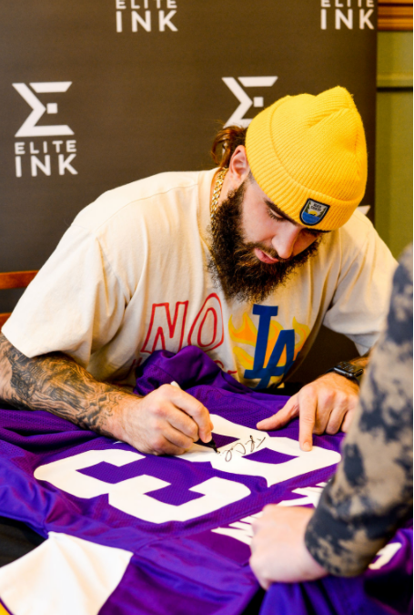 Tyler Conklin Signed Custom Purple Football Jersey