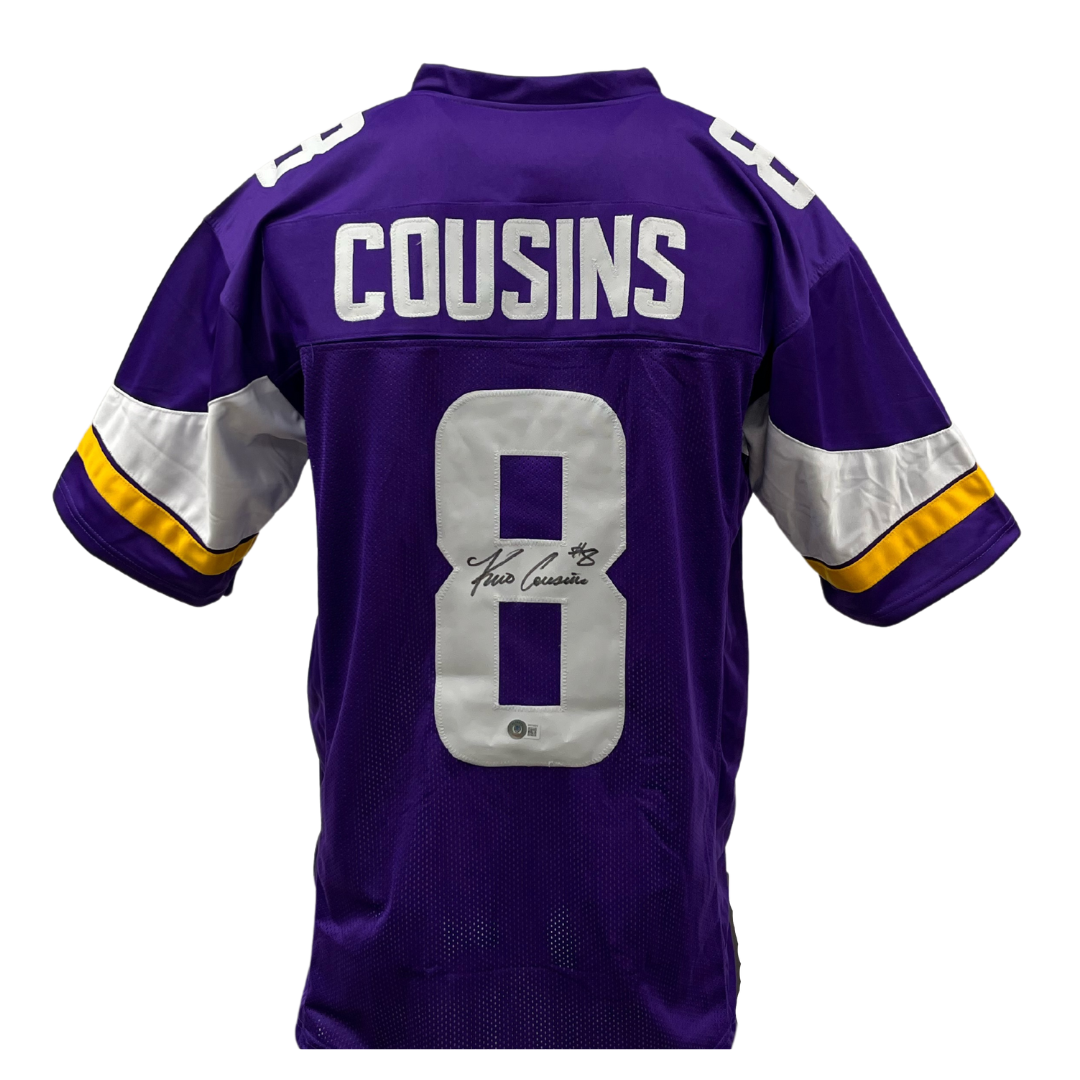 : Kirk Cousins Jersey #8 Minnesota Custom Stitched Purple  Football Various Sizes New No Brand/Logos Size L : Everything Else