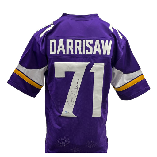 Christian Darrisaw Signed Custom Purple Football Jersey