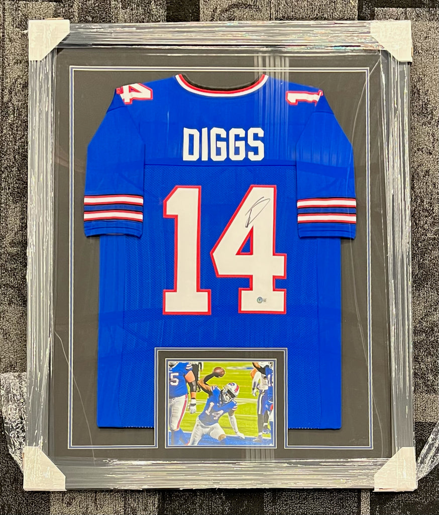 Stefon Diggs Signed Custom Blue Football Jersey