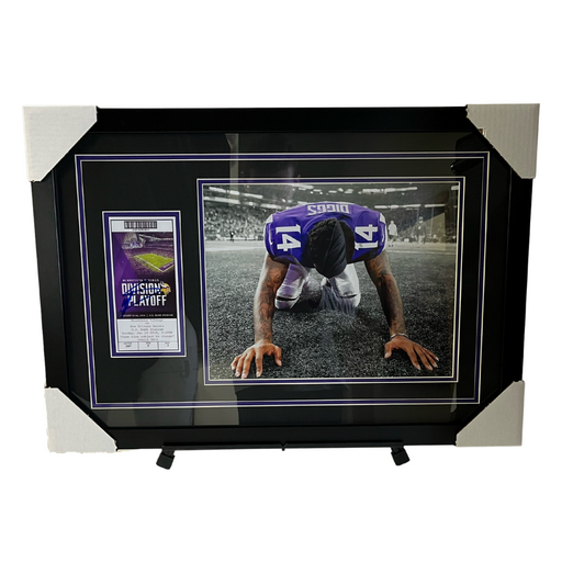 Stefon Diggs Signed & Professionally Framed 11x14 Miracle Replica Ticket Display