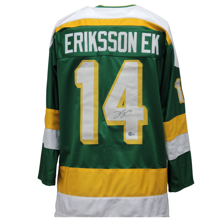 Joel Eriksson Ek Signed Custom Green Retro Hockey Jersey