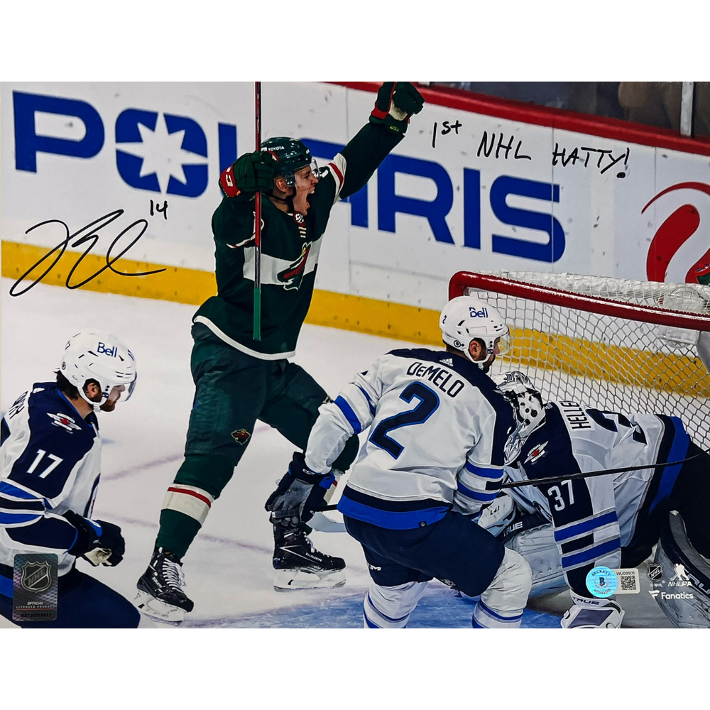 Joel Eriksson Ek Signed 11x14 Photo w/ '1st NHL Hatty!'