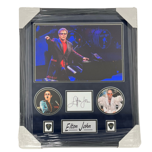 Elton John Framed Replica Signature Display