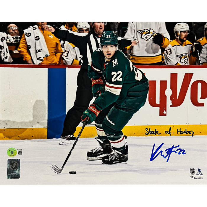 Kevin Fiala Signed 11x14 Photo w/ 'State of Hockey'