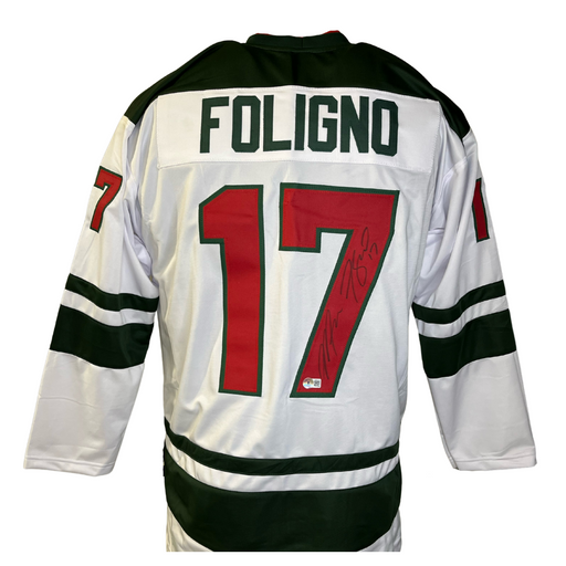 Marcus Foligno Signed Custom White Jersey