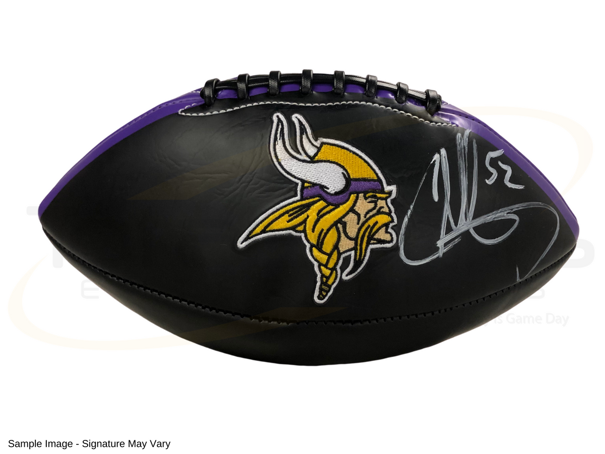 Chad Greenway Signed & Professionally Framed 1/2 Size Custom Purple  Football Jersey