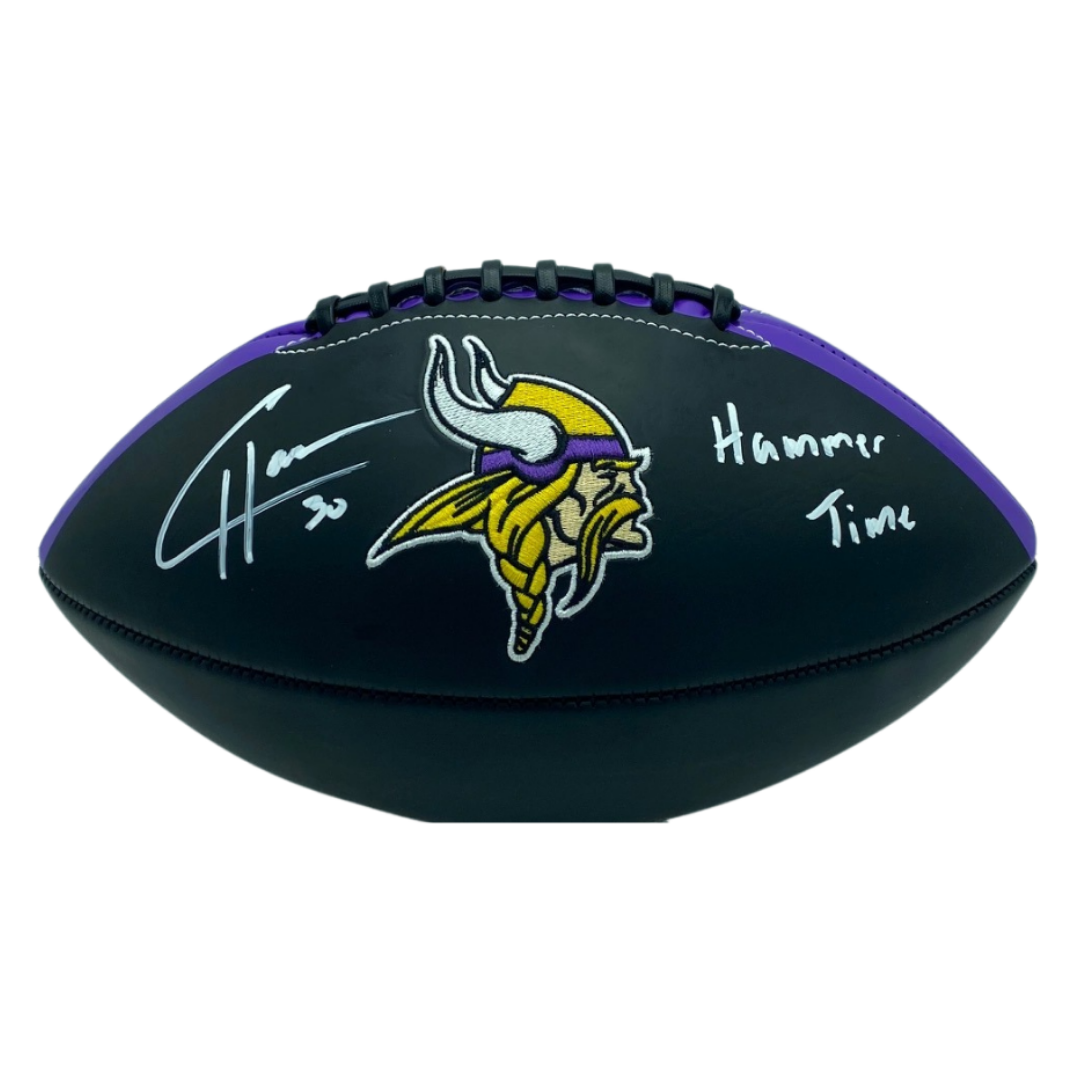 C.J. Ham Autographed Minnesota Vikings 8x10 Photo w/ Custom Illustration  (Numbered Edition)