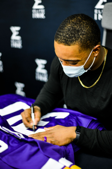 CJ Ham Signed Custom Purple Football Jersey