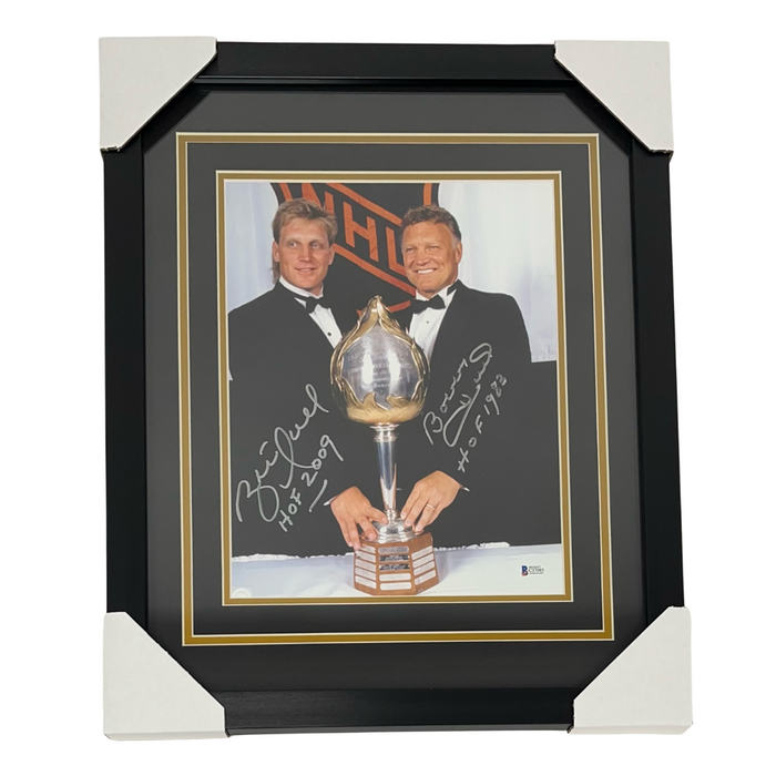 Brett & Bobby Hull Dual Signed & Professionally Framed 11x14 Photo